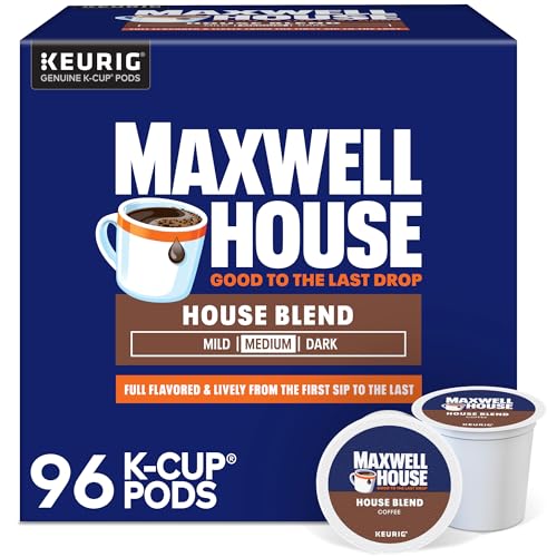 Maxwell House House Blend Coffee Keurig Single Serve K-Cup Pods, 24 Pods Per Pack, Case Of 4 Packs