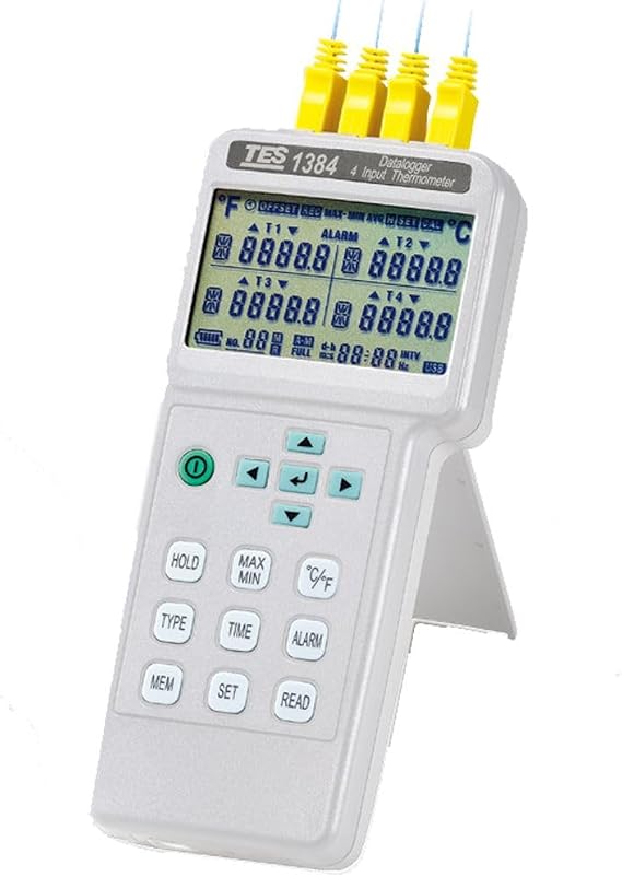 TES 1384 4 Input Thermometer/Datalogger