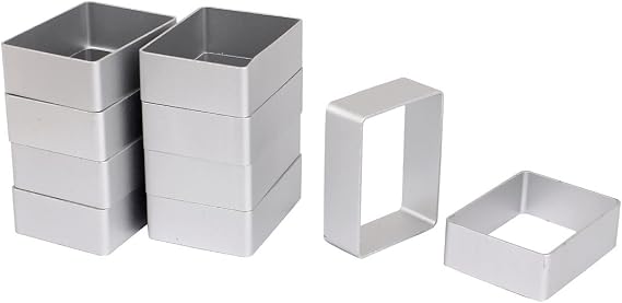 uxcell Cookie Biscuit Baking Cake Rectangle Aluminum DIY Cutter 10pcs
