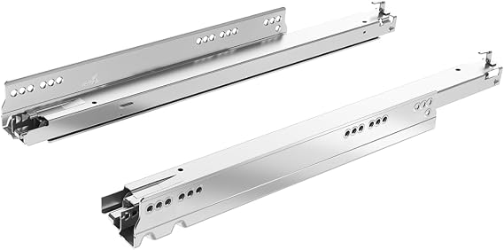 HETTICH Actro You 9257006 Extension Guide Full Extension with Silent System (Drawer Damper), Maximum Load 40 kg, Length 450 mm, Galvanised Steel, Silver