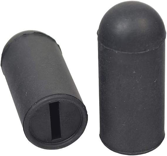 Black Rubber Tips for 5/8" Invacare Wheelchair Brake Lock Levers (Set of 2)
