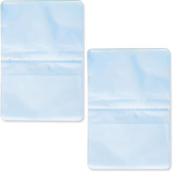 2PCS Transparent Card Sleeves, Durable Organised PVC Wallet Inserts, Credit Card Holder Insert with 10-Page 10/20 Slots, Suitable for Credit Cards, ID & Membership Cards