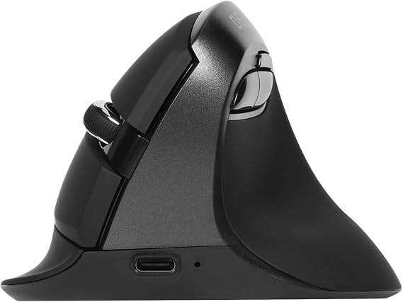 DELUX Wireless Ergonomic Mouse, Vertical Mouse for Small Hands, Silent Click Ergo Mouse, Up to 4000 DPI, 6 Buttons, Rechargeable, 2.4G/BT 5.2 Dual-Mode, Compatible with Laptop/PC (M618MINI-Iron Gray)