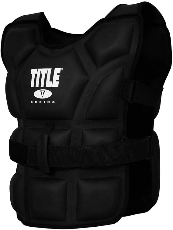 TITLE Boxing "Big Flex" Weighted Training Vest, Black - Fitness Weighted Gear, Strength And Core, Home Gym, Weighted Vest, Weighted Gear, Weighted Fitness Equipment