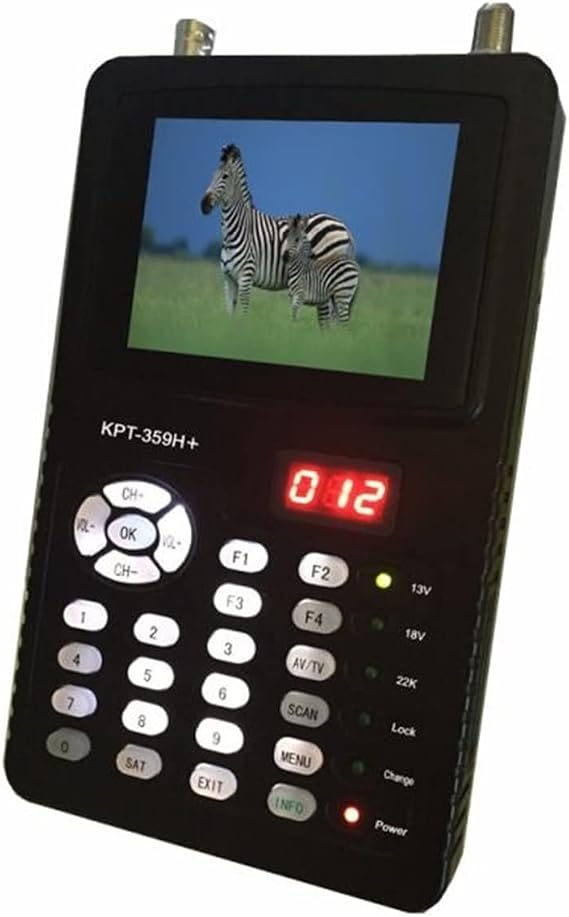 Satellite Finder KPT-359H DVB-S2 FTA C KU. Band Digital Satellite Finder Meter MPEG-2 / MPEG-4 Signal Measurement Meter