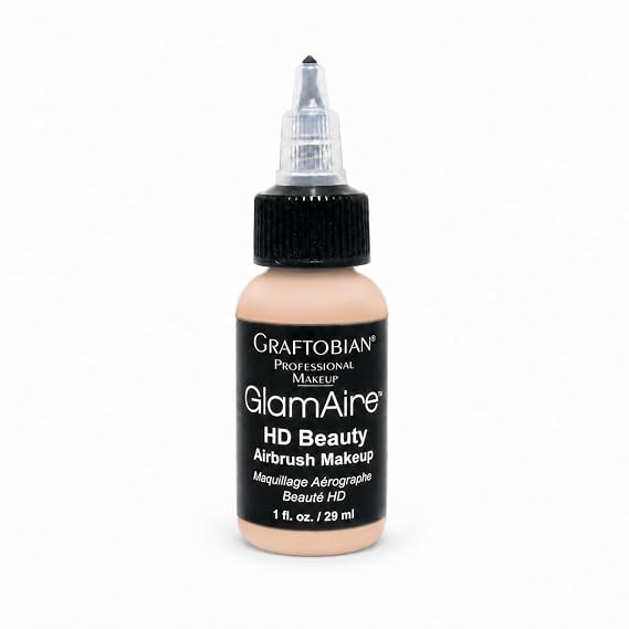 GlamAire Airbrush Makeup by Graftobian - High Definition Airbrush Foundation, Professional Formula for Long-Lasting Wear, For Makeup Artists and Beauty Aficionados, Made in USA, Aurora
