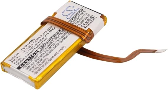 VINTRONS 450mAh Battery Replacement Compatible for iPod Classic 6th GEN A1238 80GB, iPod G5 30GB A1136,
