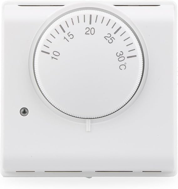 Central Heating Room Thermostat Mechanical Adjustable Dial Stat with Neon indicator Boiler Wall 2 Wire Thermostats Control Panel Replacement Compatible with Honeywell T6360B TC-RSTATL