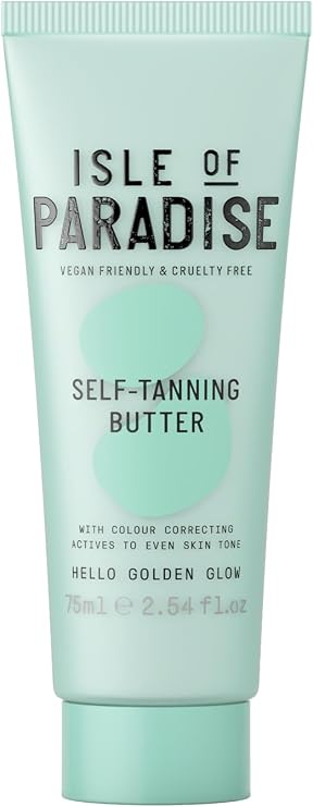 Isle of Paradise Self Tan Butter (75 ml) Gradual Self Tan Butter, Combining Skin Care and Self Tanning, Natural Ingredients & Vegan