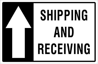 Aluminum Warning Metal Sign Please Shipping and Receiving Yard Notice Signage Business Caution Sign for Gate Farmhouse Porch Street Road Outdoor Home Yard Security Notice Sign