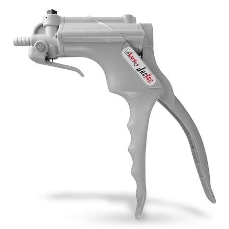 LeLuv JacVac Vacuum Pump Handle with Threads for NPT 1/8-27 Gauge Options - Gray