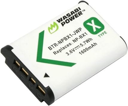 Wasabi Power Battery for Sony NP-BX1 and Sony Cyber-shot DSC-H400, DSC-HX50V, DSC-HX300, DSC-HX400, DSC-RX1, DSC-RX1R, DSC-RX100, DSC-RX100 II, DSC-RX100 III, DSC-RX100M2, DSC-RX100M3, DSC-WX300, DSC-WX350, HDR-AS10, HDR-AS15, HDR-AS30V, HDR-AS100V, HDR-AS100VR, HDR-CX240, HDR-MV1, HDR-PJ275