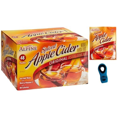 Gift Set: Spiced Apple Cider Instant Drink Mix 48 Packets with CMC Products Clip in Convenient Box