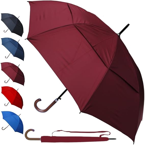 Extra Strong - Windproof Large Strong Umbrella for Rain and Wind - Vented