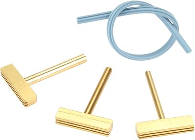 3-Piece Soldering Iron Tips Set for LCD Flex Cable Repair, Compatible with 30W 40W 60W Soldering Irons, T-Type Copper Tips with Rubber Cable