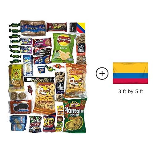 Colombian Snacks Sampler Variety Box - Cookies, Chips & Candies Assortment Pack - Delicious Gift Box - College Care Package MecatoBandera