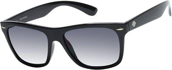 Harley-Davidson Men's Square Sunglasses Black Smoke Lenses