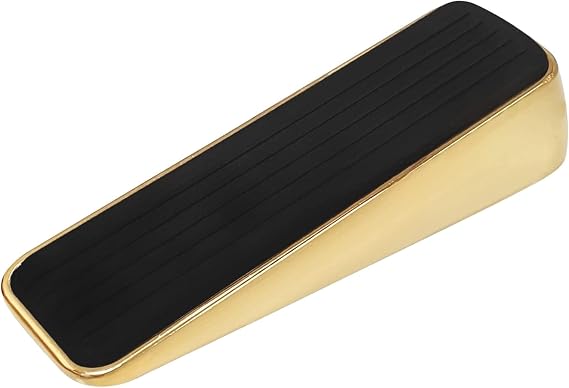 Keypak Premium Door Stopper, Brass, 12cm Non-Slip Door Stop Holder
