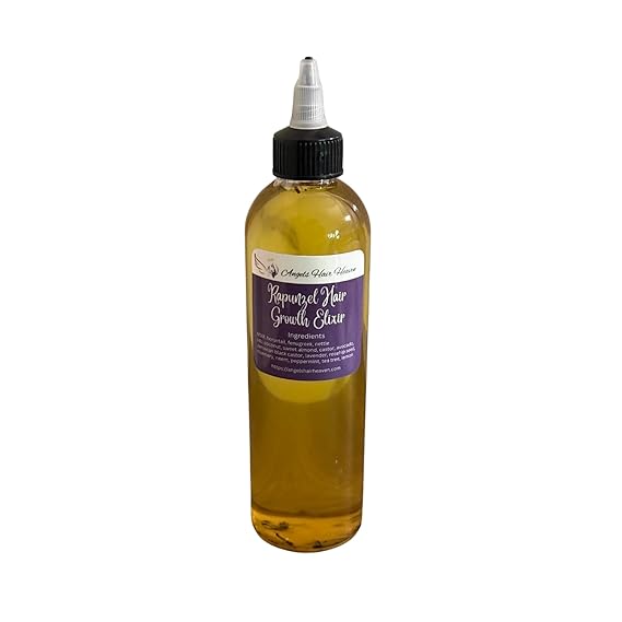 4 oz Hair Growth Elixir, Hair Growth Oil for Thicker, Longer Hair MSM, Horsetail, Fenugreek & Nettle Infused Jamaican Black Castor, Coconut, Rosemary, Peppermint & Tea Tree Scalp Treatment