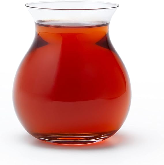 Refikadan Handmade Turkish Tea Glass, Extra Large Tea Glass, Big Size Turkish Tea Cup, Handcrafted Stemless Tea Cup, Quality, Durable, Unique Design 285 cc / 9.63 fl.oz - 1 PCS