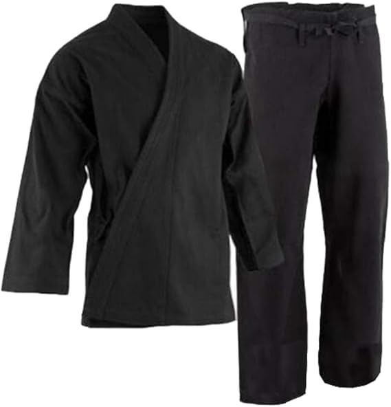 TMA Professional Kimono - Heavyweight Karate Canvas Uniform - 100% Advanced Cotton Karate Gi 12 oz Adult and Kids Black