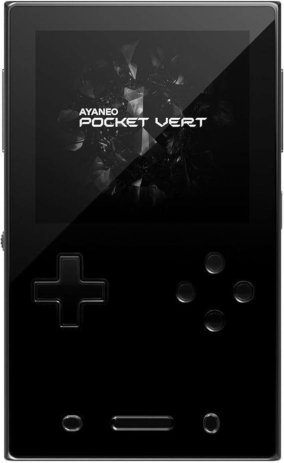 AYANEO Pocket VERT Android Handhelds Gaming Console, 3.5'' 1440x1600 High PPI LCD, Snapdragon 8+ Gen 1, Full CNC Metal Body & Glass Panel, Retro & Cloud Gaming Device (Midnight Black, 8G+128G)