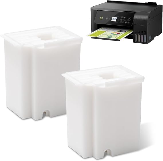 Waste Ink Pad Replacement – 2pcs Maintenance Box Sponge Replacements Compatible with EPSON EcoTank ET-2800, ET-2803, ET-4800, ET-2400, ET-2720, ET-4700, L3110, L3250, L3150, L3210 Printers