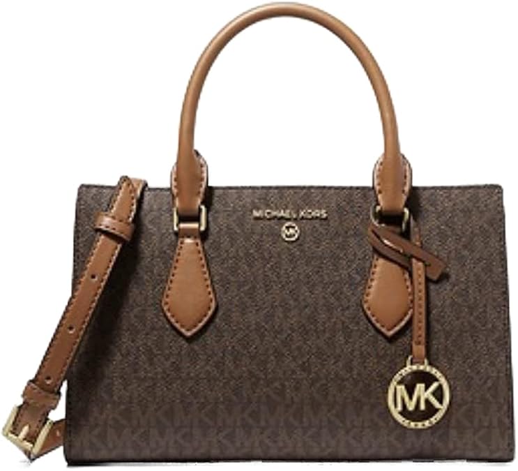 Michael Kors Valerie Small Logo Satchel In Brown/Acorn