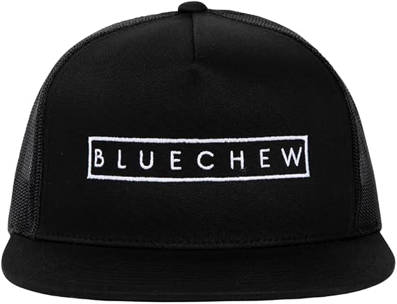 BlueChew Mesh Snapback Hat, 5-Panel Classic Trucker Mesh Back Cap with Embroidered Logo