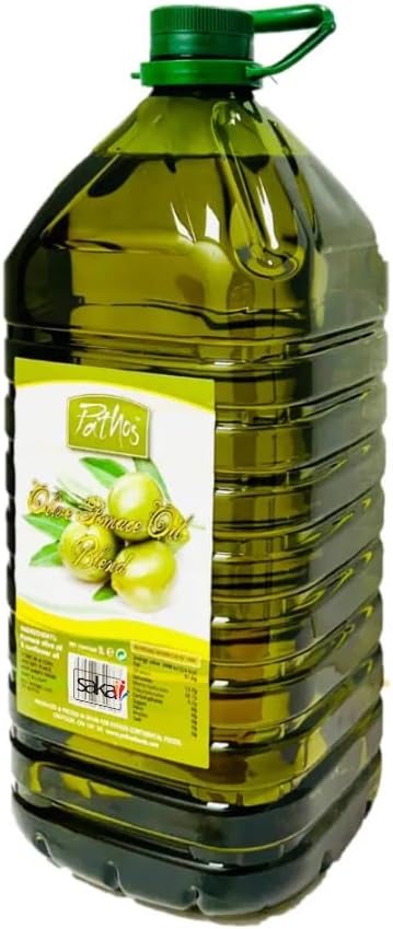 PATHOS Extra Virgin Olive Oil | Premium Quality | 100% Pure | Ideal for Cooking | Salads | Dressings | By Lucky Boy - SAKA 5 Liter