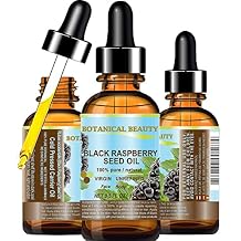 Botanical Beauty BLACK RASPBERRY SEED OIL 100% Pure Natural Undiluted Virgin Unrefined Cold Pressed Carrier Oil for Face, Skin, Hair, Lip, Nails (0.5 Fl Oz 15 ml)