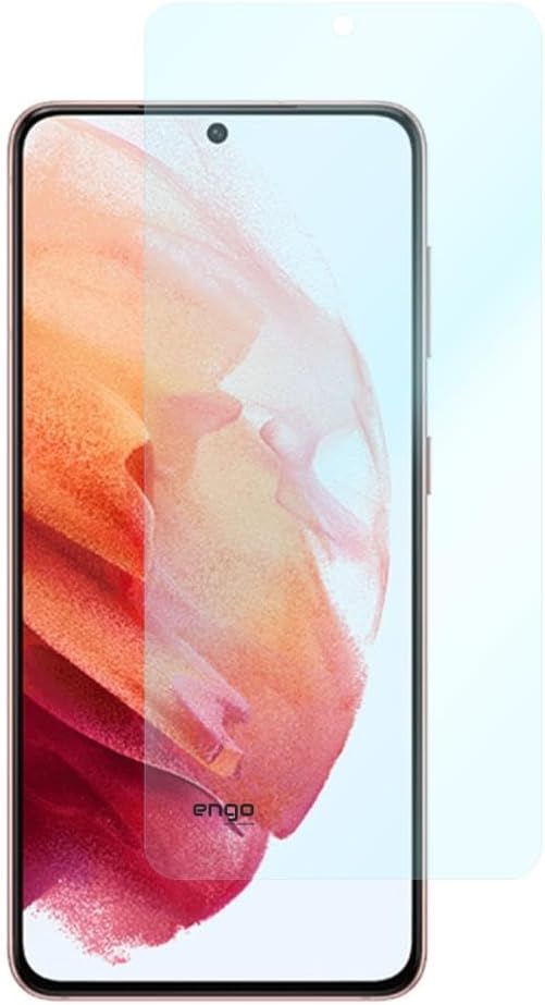 Engo Samsung Galaxy S21 İle Uyumlu Ekran Koruyucu 9H Temperli Kırılmaz Esnek Nano Cam, Çizilmeye Dayanıklı Koruma, HD Şeffaf