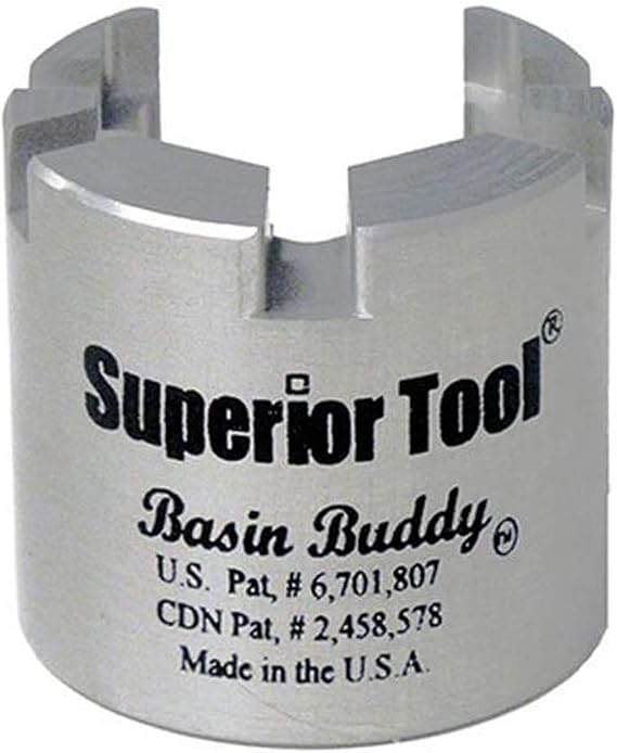 Superior Tool 03825 Basin Buddy Faucet Nut Wrench-Wrench to grab metal, pvc, plastic, and coupling nuts (Pack 3)
