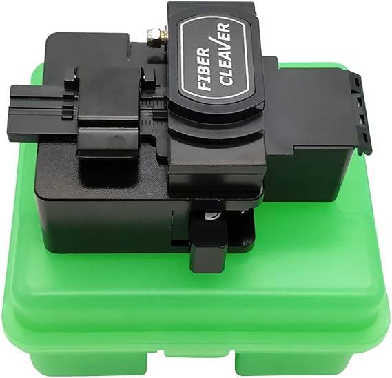 TM27 Optical Fiber Cleaver High Precision Fiber Optic Cleaver with 16 Cleaving Spots & 48000 Cleaves, 3-in-1 Holder for 0.25mm 0.9mm 3.0mm Fiber, FTTH Fiber Cutter with Scrap Collector