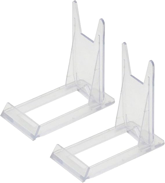 Acrylic Display Stand with Removable Bracket, Adjustable and Fixed Picture Frame Easel for Home Decor, Transparent Plastic Board 10.4x11.2x6cm