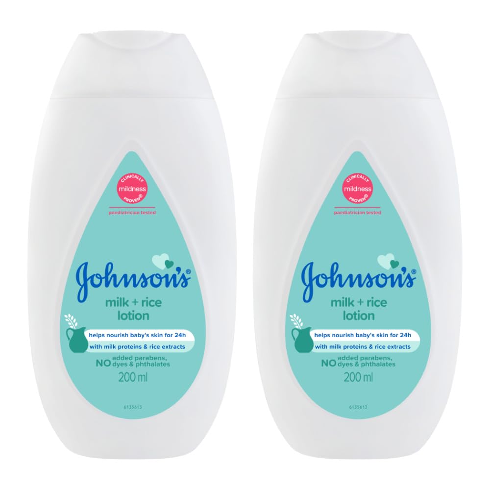 Johnson & Johnson Baby Milk and Rice Baby Lotion 200ml Pack of 2