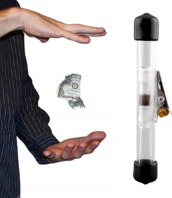 MilesMagic Magician's Invisible Reel Retractor and Invisible Thread (15 ft x 3 reels) Gimmicks with Basic Routines for Mid-Air Floating, Levitating Any Small Object for Real Magic Tricks