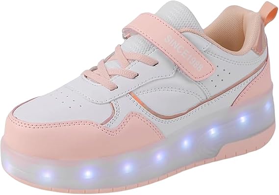 Children's Roller Skates for Girls Boys Skateboarding Shoes with 2 Wheels Parkour Shoes Unisex Kids Retractable Roller Skate Roller Skate Shoes Adult Shoes Sports Walking Park