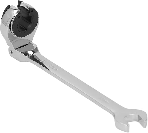 Zerodis 72 Teeth Gear Ratcheting Wrench Metric Open Head 10mm, Efficient CW CCW Switch, Suitable for Brake Lines, Cr V Steel Material