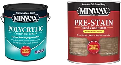 Minwax Wood Finish Bundle - Protective Finish  Pre-Stain Conditioner 1 gal  1 qt