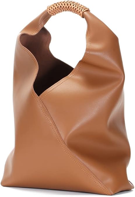 Leather Hobo Bags for Women Tote Bag Retro Genuine Leather Bag Slouchy Shoulder Bag Soft Leather Purses for Women Handbags