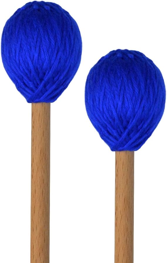 Yolyoo Medium Hard Yarn Head Keyboard Marimba Mallets with Maple Handles