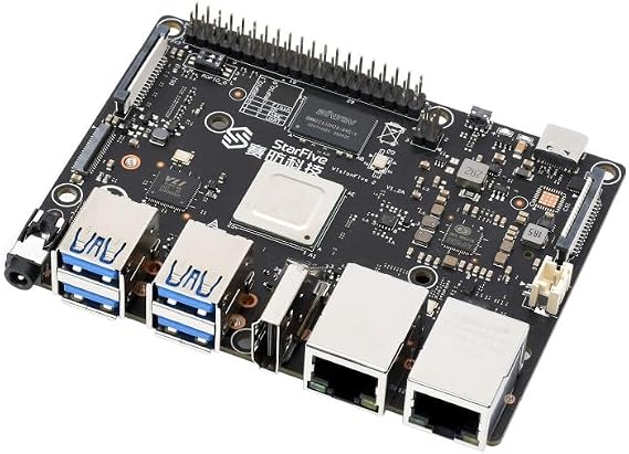 VisionFive2 RISC-V Single Board Computer StarFive JH7110 Processor with Integrated 3D GPU Base on Linux Onboard RV64GC ISA Quad-Core 64-Bit SoC(VisionFive2 4GB with Wfi
