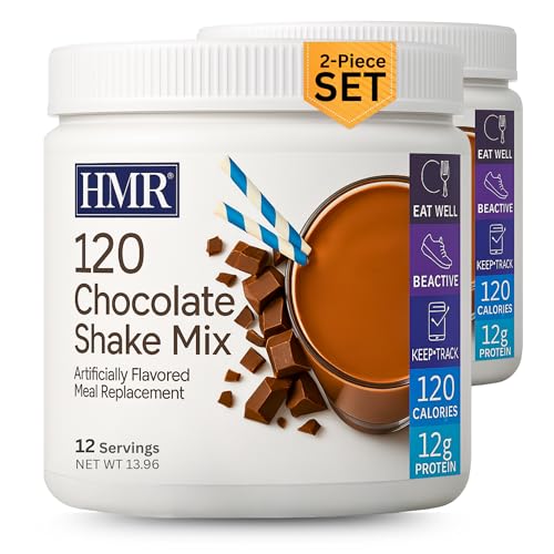 HMR 120 Shake Meal Replacement Powder | Chocolate Shake Mix to Support Healthy Weight Loss | 12g of Protein | Nutritional Drink | Low Calorie Food | 2 Pack chocchoc, 12 Servings Each