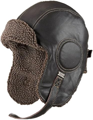 frr Dark Brown Leather Pilot Hat
