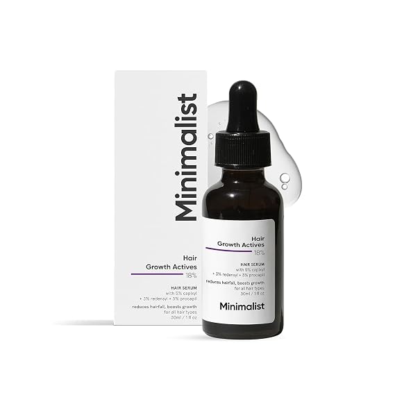 Minimalist Hair Growth Actives 18% | With Procapil, Capixyl, Redensyl, Anagain & Baicapil For Hair Fall Control | Women & Men | 30 ml | 18%