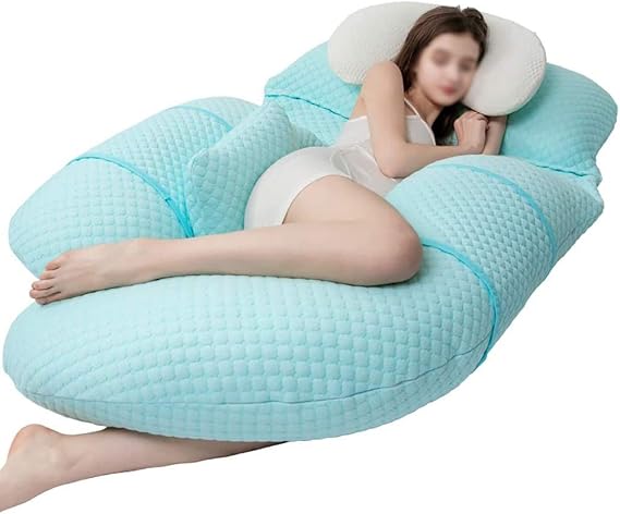 Full Body Pregnancy Pillow for Back, HIPS, Legs, Belly Pain Relief - Washable Maternity Pillow for Ultimate Comfort and Support