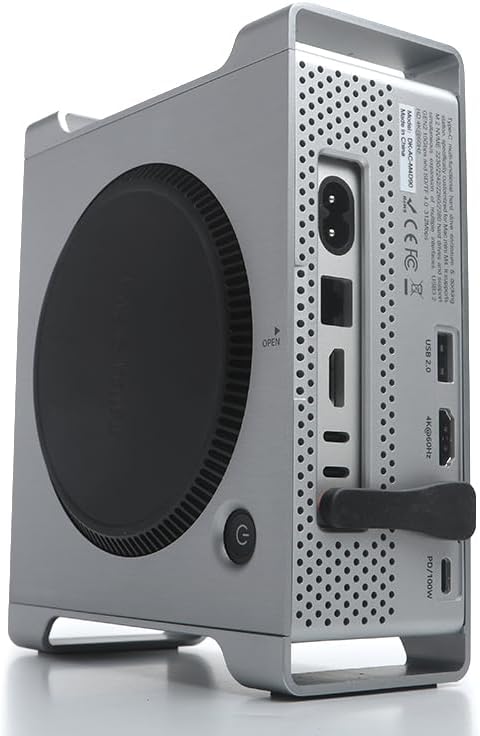 Dark D90 9in1 Mac Mini M4 Workstation - 8TB M.2 NVMe SSD Destekli, 4K@60Hz HDMI, 2x 10Gbps USB-A, 1x USB-A 2.0, 100W PD, SD/TF Card, Alüminyum, Tak Çalıştır, Dock & SSD Kutusu (DK-AC-M4D90)