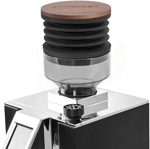 Single Dose Hopper Compatible with Eureka Mignon Espresso Coffee Grinder Silicone Bellow for Blow Out Residual Coffee Grounds (Heighten Hopper)
