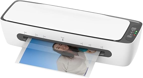 Laminator Machine, SL688 Desktop Laminator Machine Set A4 Size Multifunctional Hot and Cold Lamination 2 Roll System 9 Inch Max Width